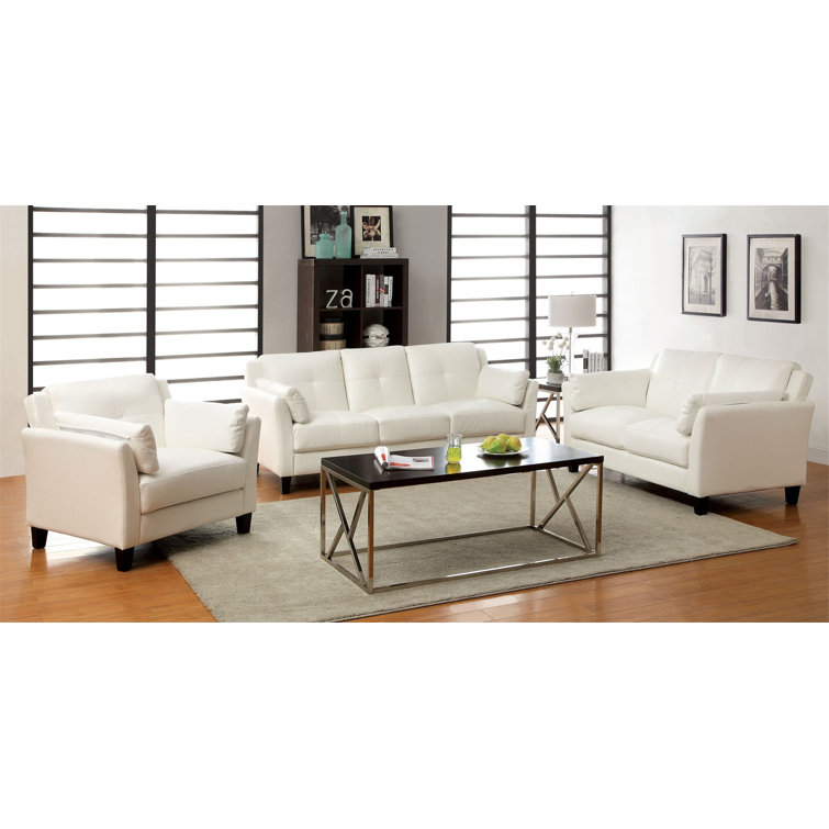Lark Manor Analia 3 Piece Faux Leather Living Room Set & Reviews